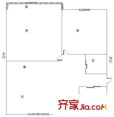 外東山弄 2室 戶(hù)型圖