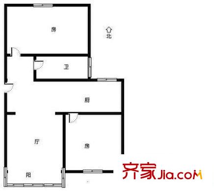 外東山弄戶(hù)型圖2室 戶(hù)型圖 2室1廳1衛(wèi)1廚