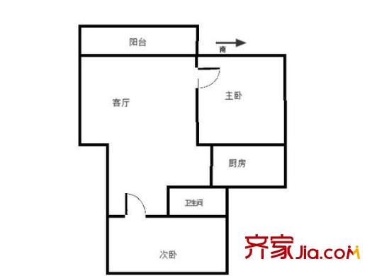 外東山弄 2室 戶(hù)型圖