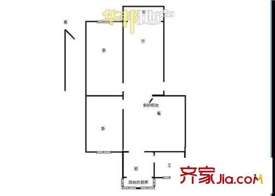 外東山弄 2室 戶(hù)型圖
