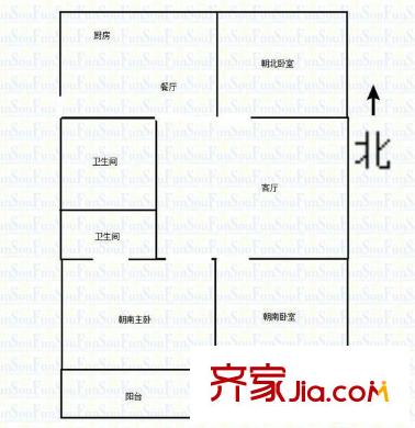 景芳六區(qū) 3室 戶型圖