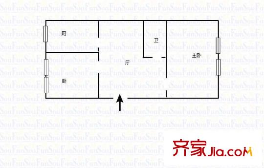 景芳六區(qū) 2室 戶型圖