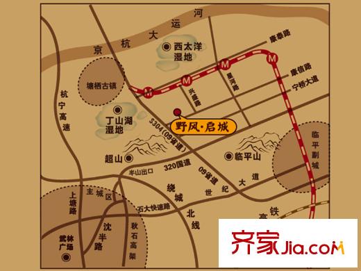 野風(fēng)啟城交通區(qū)位圖