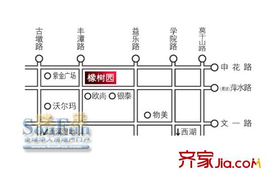 橡樹園交通圖