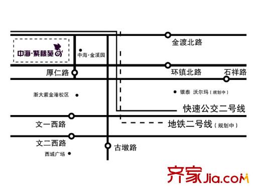 中海紫藤苑交通圖區(qū)位圖