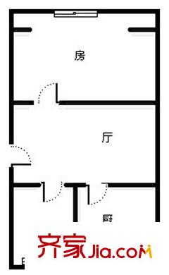閘弄口新村 1室 戶型圖