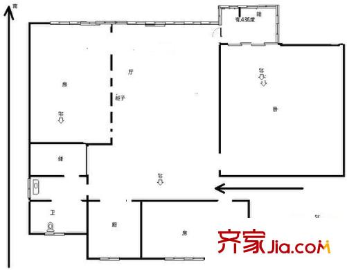閘弄口新村 3室 戶型圖