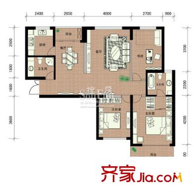 四季風(fēng)景戶型圖3室 戶型圖 3室2廳2衛(wèi)1廚