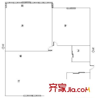 外東山弄 2室 戶(hù)型圖