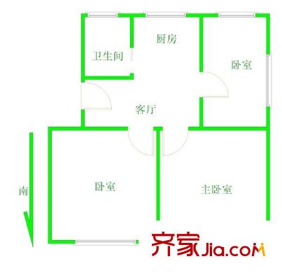 外東山弄 3室 戶(hù)型圖