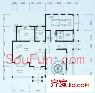頤景山莊二期戶型圖戶型圖 4室3廳2衛(wèi)1廚