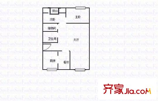 南肖埠小區(qū) 2室 戶型圖