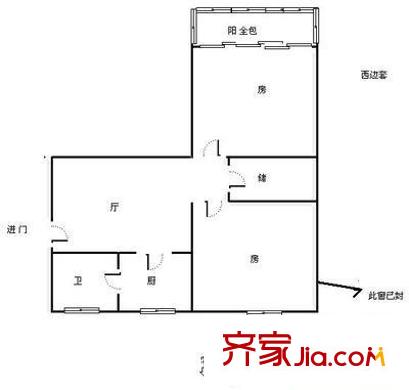南肖埠小區(qū)戶(hù)型圖2室 戶(hù)型圖 2室1廳1衛(wèi)1廚