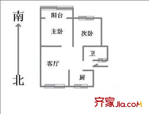 金獅苑戶型圖2室 戶型圖 2室1廳1衛(wèi)1廚