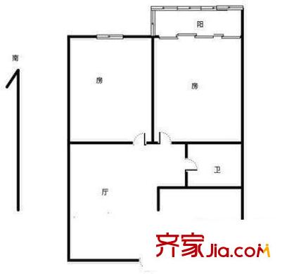 金獅苑戶型圖2室 戶型圖 2室1廳1衛(wèi)1廚