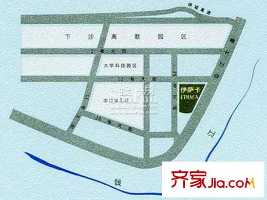 伊薩卡排屋交通圖