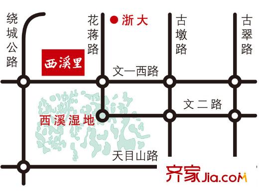坤和西溪里別墅交通圖地圖
