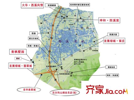坤和西溪里別墅配套圖西溪樓盤圖