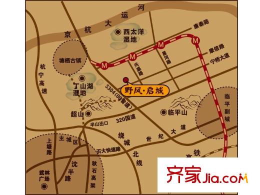 野風(fēng)啟城交通圖