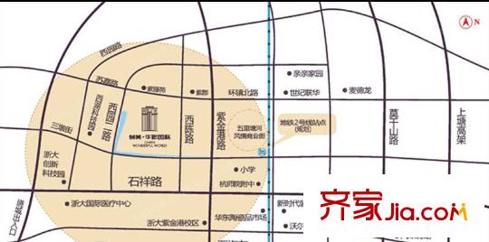 創(chuàng)美華彩國(guó)際交通圖2