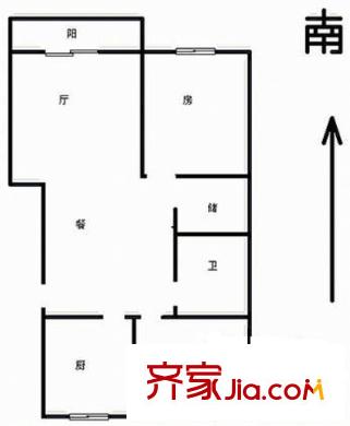 嘉綠景苑南園戶型圖2室 戶型圖 2室2廳1衛(wèi)1廚