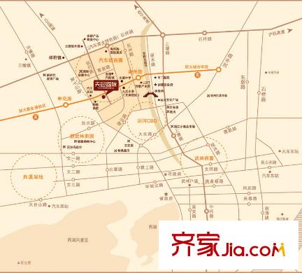 天邑國(guó)際交通圖