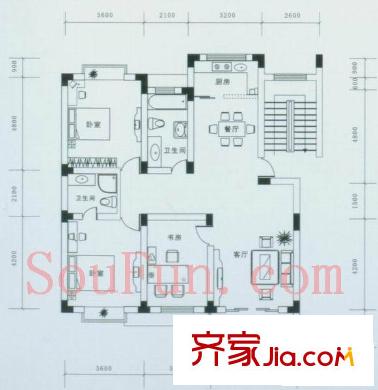 興龍興和苑戶(hù)型圖3室 戶(hù)型圖 3室2廳2衛(wèi)1廚