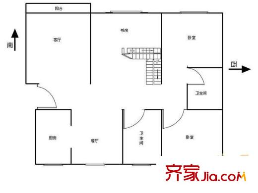 嘉利花園二期 3室 戶型圖