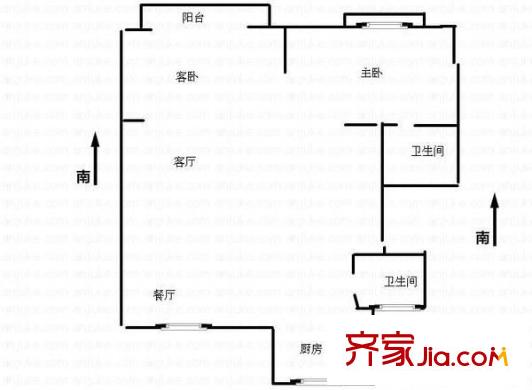 華立和郡 2室 戶型圖