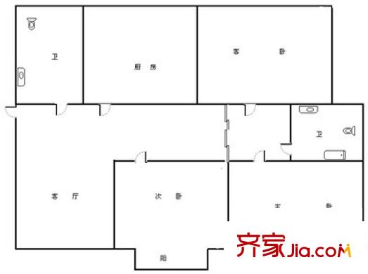 金箭公寓 3室 戶型圖