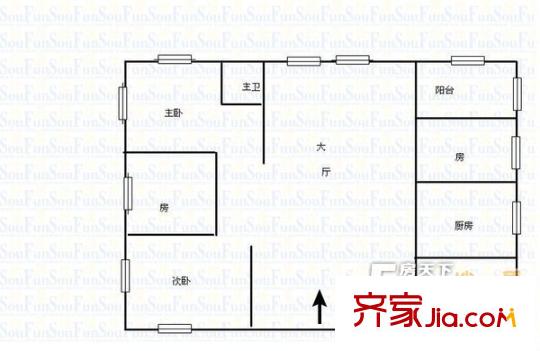 玉都楓景戶型圖3室 戶型圖 3室2廳2衛(wèi)1廚