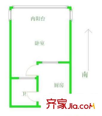 逸景花苑戶型圖1室 戶型圖 1室1衛(wèi)1廚
