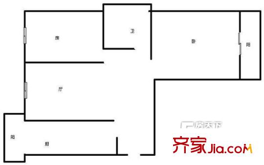 臨城花苑戶型圖2室 戶型圖 2室2廳1衛(wèi)1廚