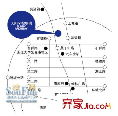 天陽(yáng)棕櫚灣三期交通圖