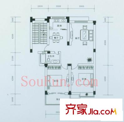 興龍興和苑戶(hù)型圖2室 戶(hù)型圖 2室2廳1衛(wèi)1廚