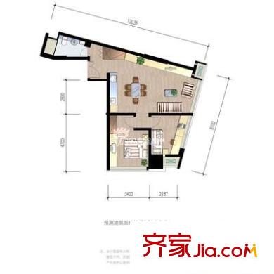 艾肯金座戶型圖2室 戶型圖 2室2廳1衛(wèi)1廚