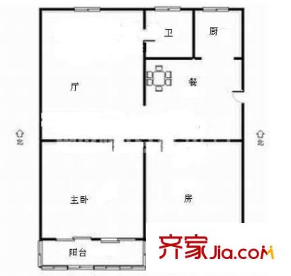 美都新村戶型圖2室 戶型圖 2室1廳1衛(wèi)1廚
