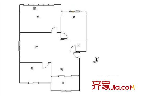 美都新村 2室 戶型圖