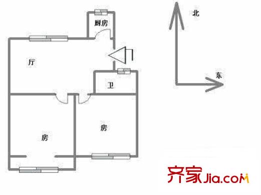 美都新村 2室 戶型圖
