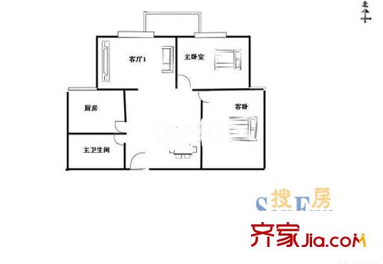 都市水鄉(xiāng)水漣苑戶型圖2室 戶型圖 2室1廳1衛(wèi)1廚