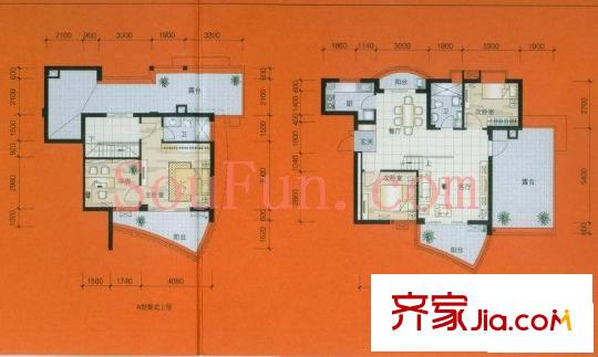 天陽棕櫚灣三期戶型圖棕櫚灣金水岸 戶型圖 4室2廳2衛(wèi)1廚