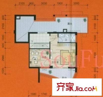 天陽棕櫚灣三期戶型圖2室 戶型圖 2室1廳1衛(wèi)1廚