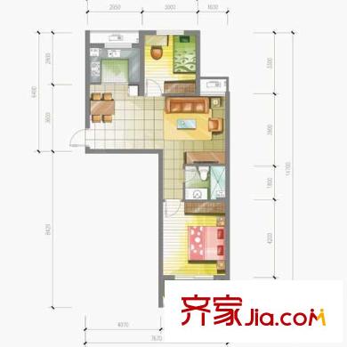 東湖春天戶型圖2室 戶型圖 2室2廳1衛(wèi)1廚