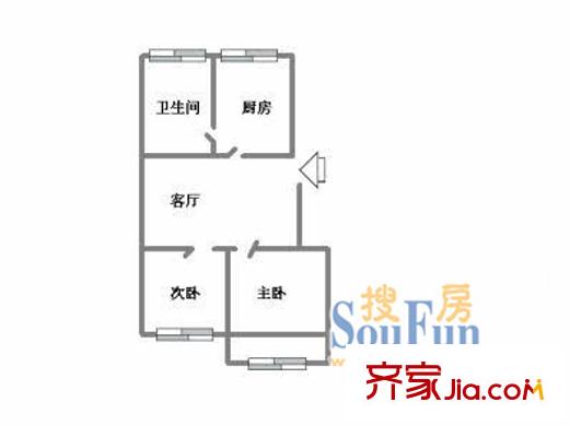 黃龍公寓戶(hù)型圖2室 戶(hù)型圖 2室1廳1衛(wèi)1廚