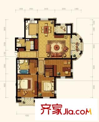 翡翠城竹苑戶型圖3室 戶型圖 3室2廳2衛(wèi)2廚
