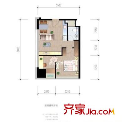 艾肯金座戶型圖1室 戶型圖 1室1衛(wèi)1廚
