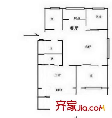 德雅花園 4室 戶型圖