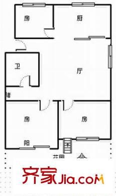 德雅花園戶型圖3室 戶型圖 3室1廳1衛(wèi)1廚