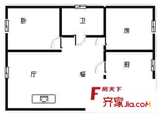 美都新村戶型圖2室 戶型圖 2室2廳1衛(wèi)1廚