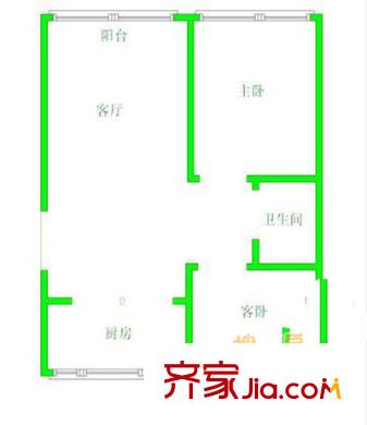 黃龍公寓戶(hù)型圖2室 戶(hù)型圖 2室1廳1衛(wèi)1廚